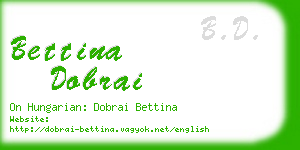 bettina dobrai business card